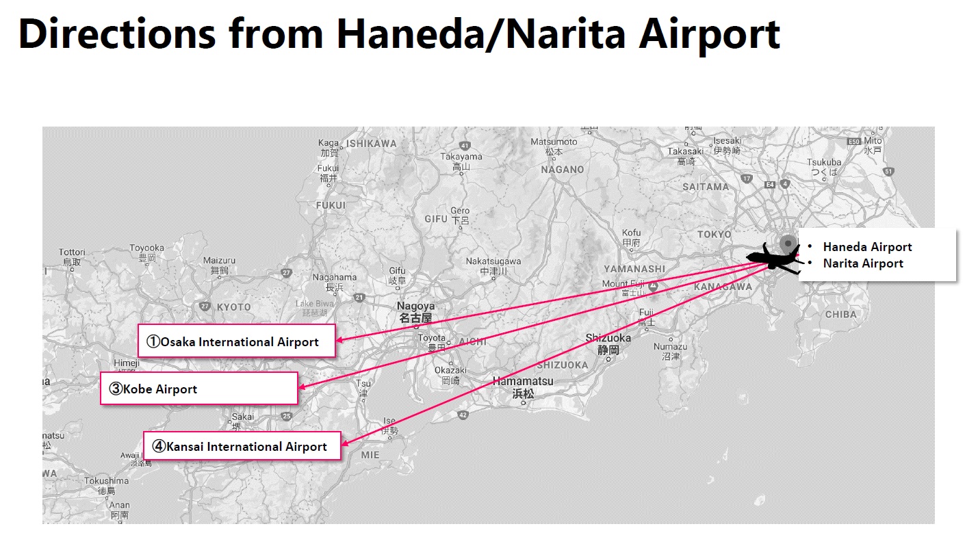 access map from Tokyo airports
